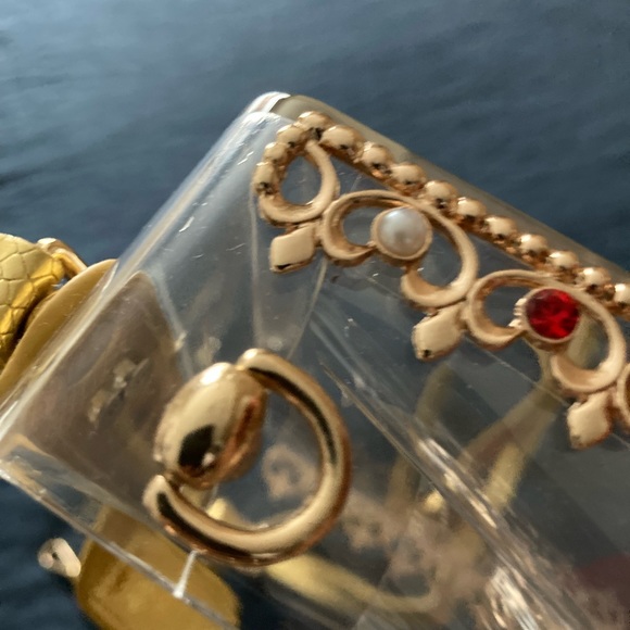 Embellished Clear Plexiglass Box Clutch Bag - Picture 4 of 4